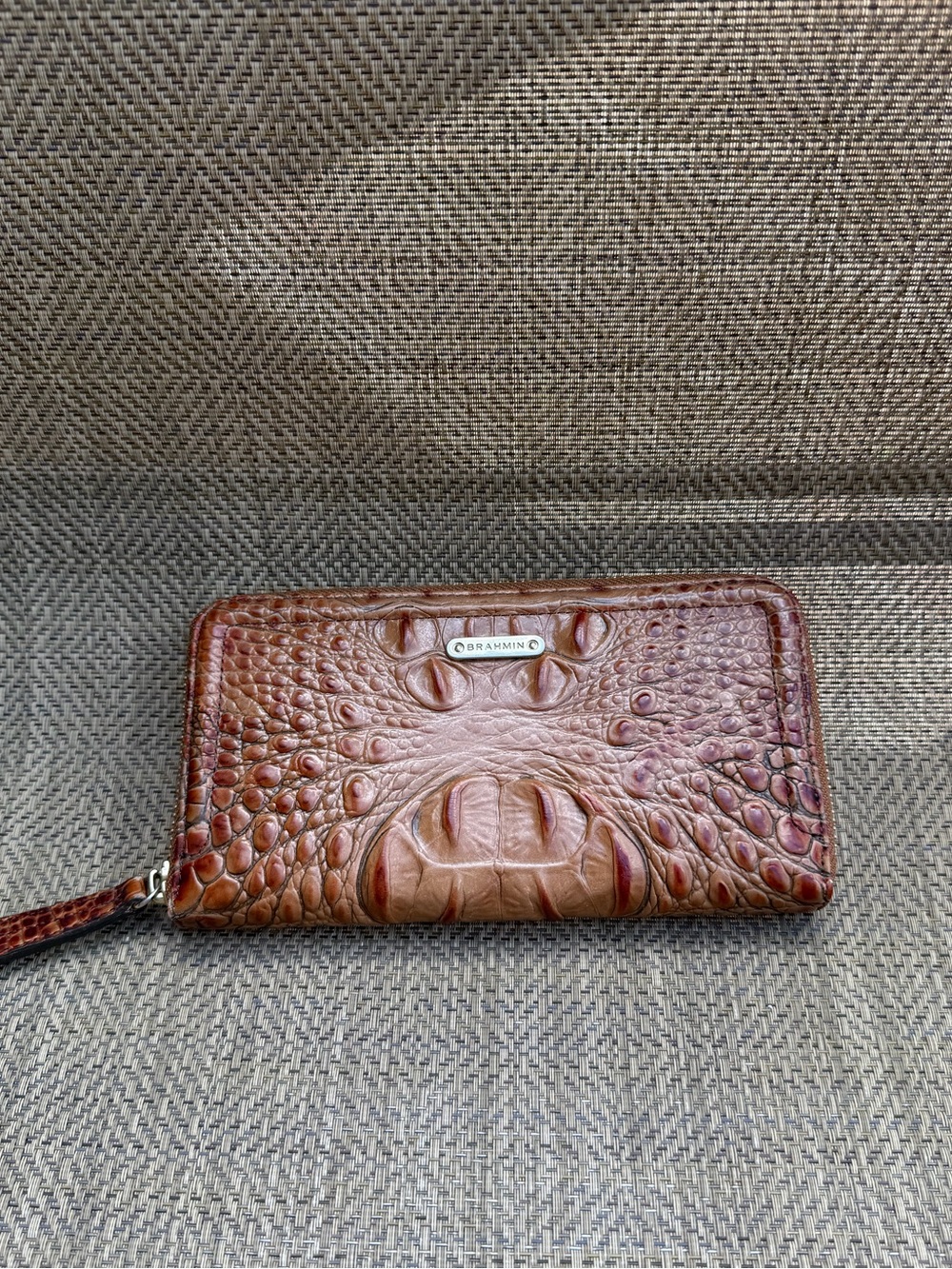 Brahmin SURI Zip Around Wallet TOASTED ALMOND